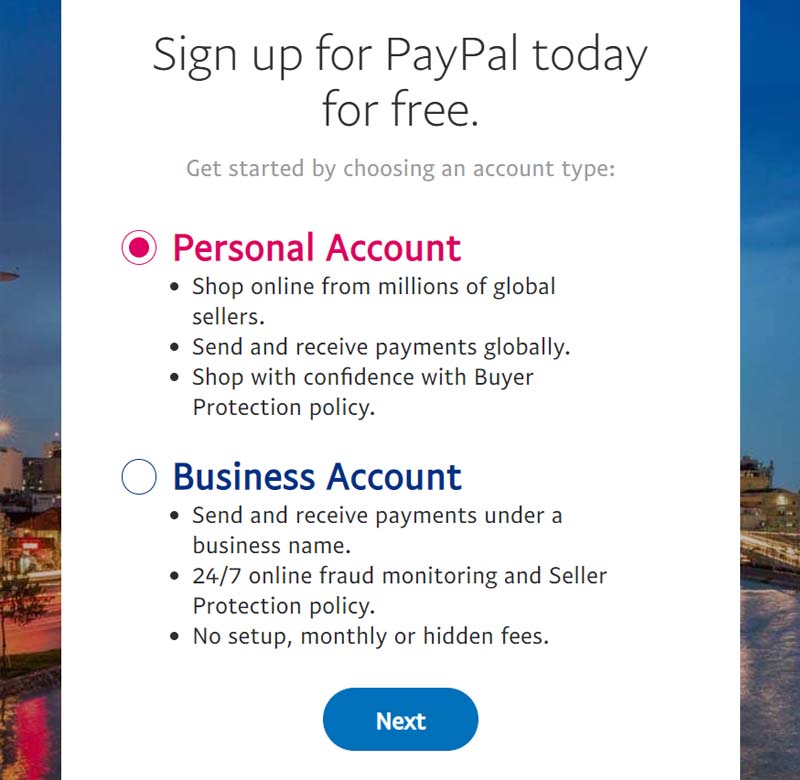 paypal-register-for-free
