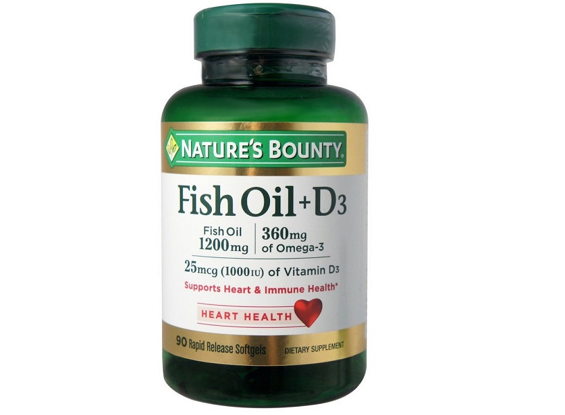 uống Nature’s Bounty Fish Oil + D3 