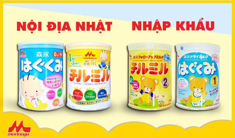 So sánh sữa Morinaga Nhật nhập khẩu và nội địa