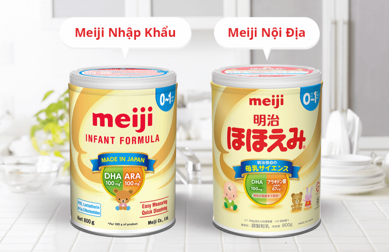 Sữa Meiji hàng nội địa Nhật xách tay hay nhập khẩu