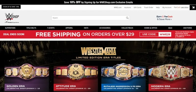 wwe shop