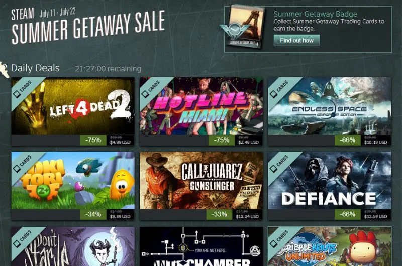 Cac dot sale cua steam
