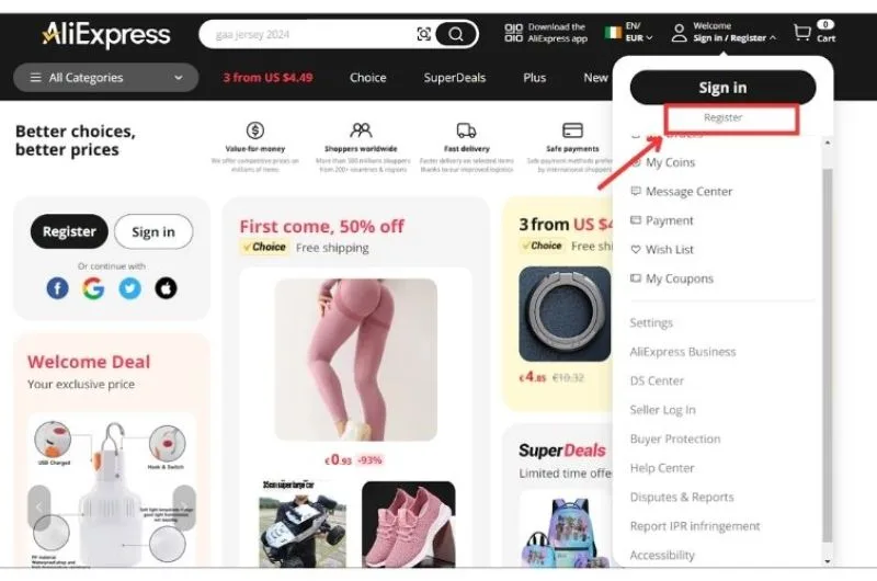 Cach mua hang tren aliexpress tai viet nam